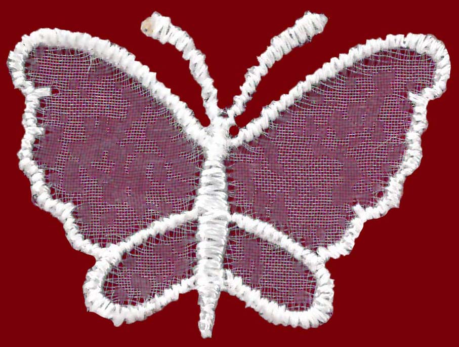LARGE ORGANZA BUTTERFLY - WHITE